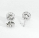 PENDIENTES CHATON FUNDICION  6MM. BRILLANTES H-SI1  0.50 CT TW