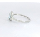 SORTIJA  BRILLANTES DI RD VSI H 0.283 1 AGUA MARINA 0.512 CT.0.28 CT TW
