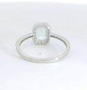 SORTIJA  BRILLANTES DI RD VSI H 0.283 1 AGUA MARINA 0.512 CT.0.28 CT TW