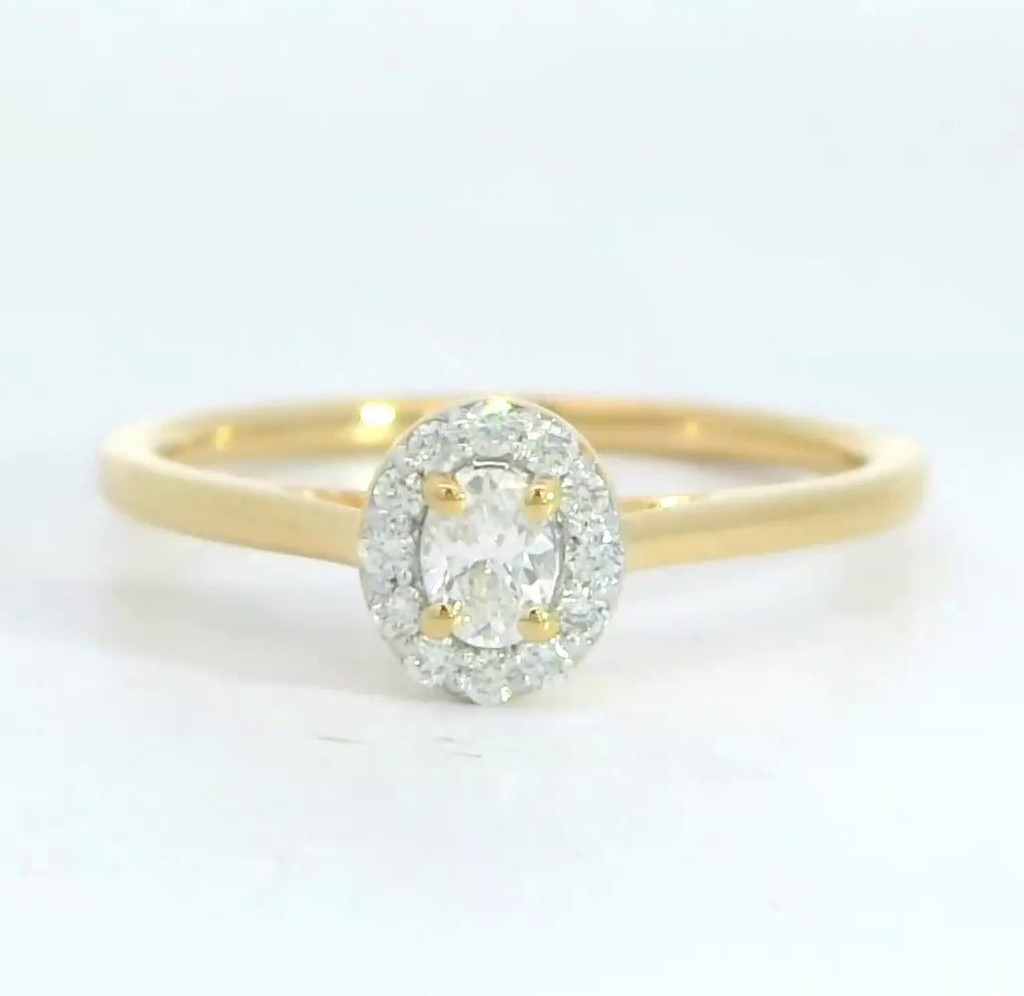 SORTIJA  BRILLANTES DI 1 OV 0.12 CT DI 12 SI-H 0.08 CT. 0.20CT TW