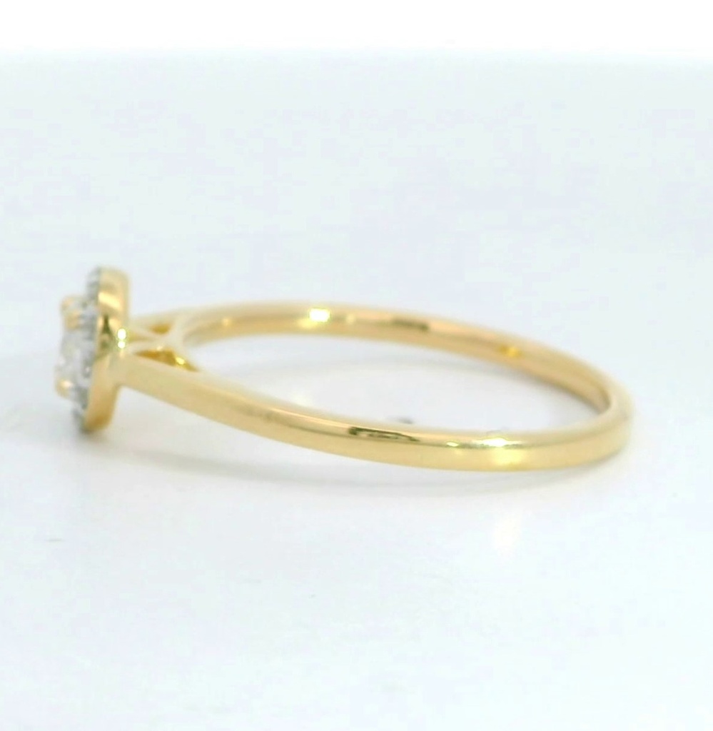 SORTIJA  BRILLANTES DI 1 OV 0.12 CT DI 12 SI-H 0.08 CT. 0.20CT TW
