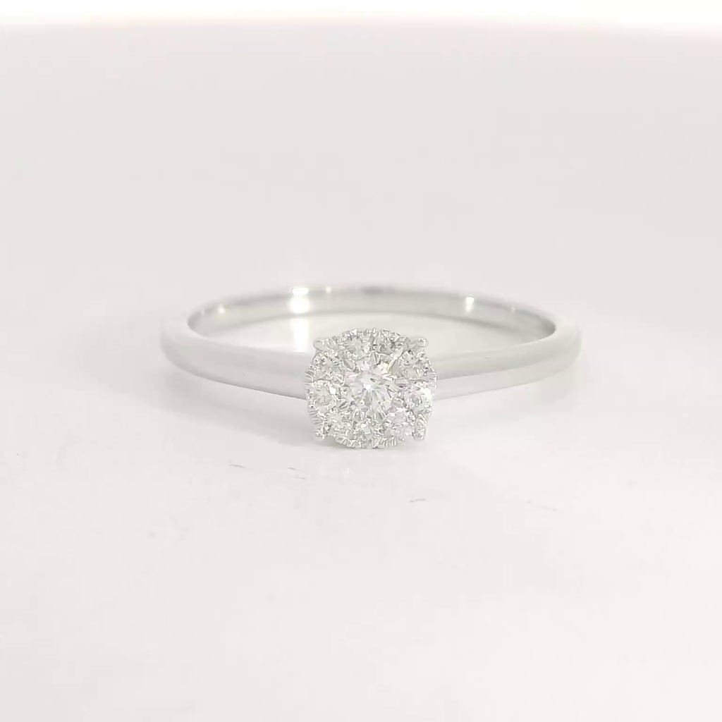 SORTIJA BRILLANTES DI 1 RD SI H 0.06 DI 9 RD SI H 0.09 CT.0.15CT TW.