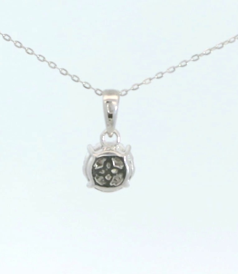 COLGANTE REDONDO 6x6MM 1 BRILLANTE DE  0.06 CT Y 9 DE 0.09 CT H-SI.0.15 CT TW