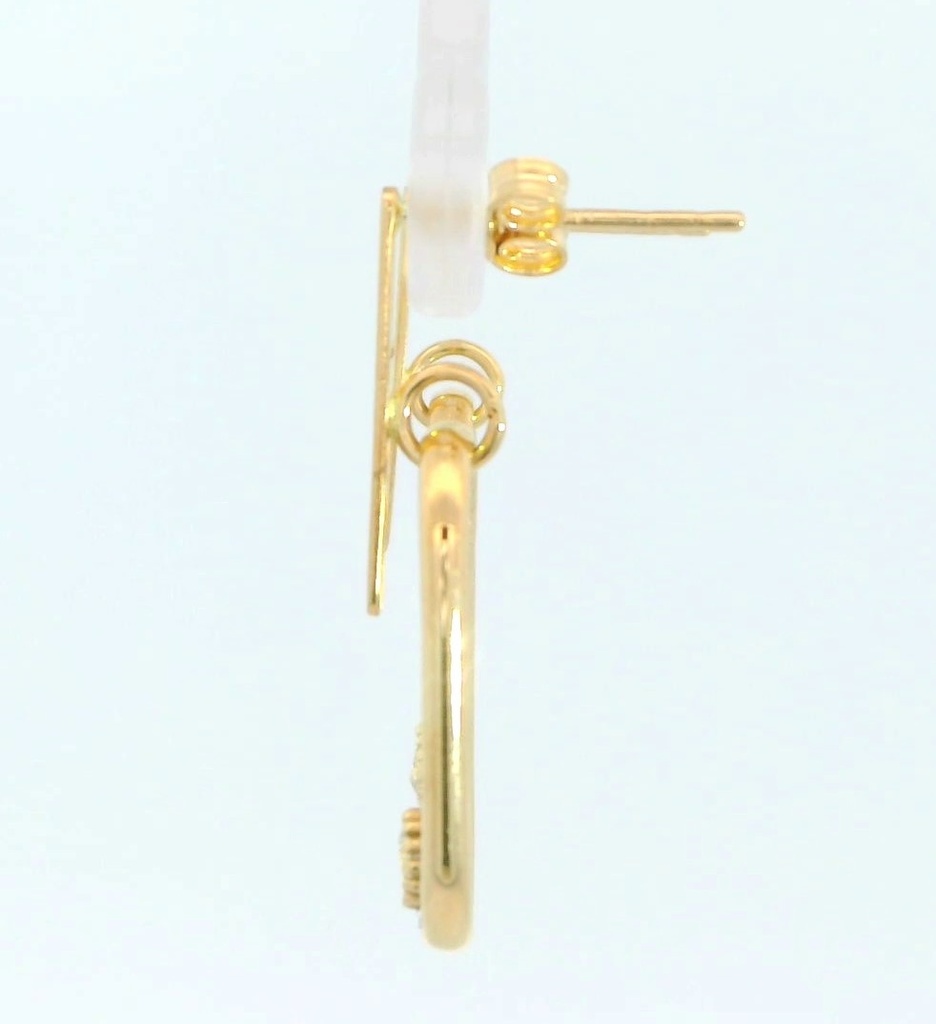 PENDIENTE ESLABON Y CIRCONITA 3MM .25MM LARGO .