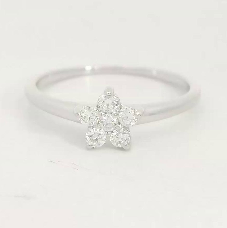 SORTIJA  BRILLANTES DI 1 EM 0.03 CT DI 5 SI-H 0.22 CT.0.25 TW