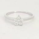 SORTIJA  BRILLANTES DI 1 EM 0.03 CT DI 5 SI-H 0.22 CT.0.25 TW