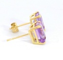PENDIENTES AMATISTA 7x5MM.PRESION.