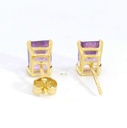 PENDIENTES AMATISTA 7x5MM.PRESION.