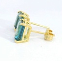 PENDIENTES TOPACIO  LONDON BLUE 7x5MM.PRESION.