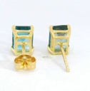 PENDIENTES TOPACIO  LONDON BLUE 7x5MM.PRESION.