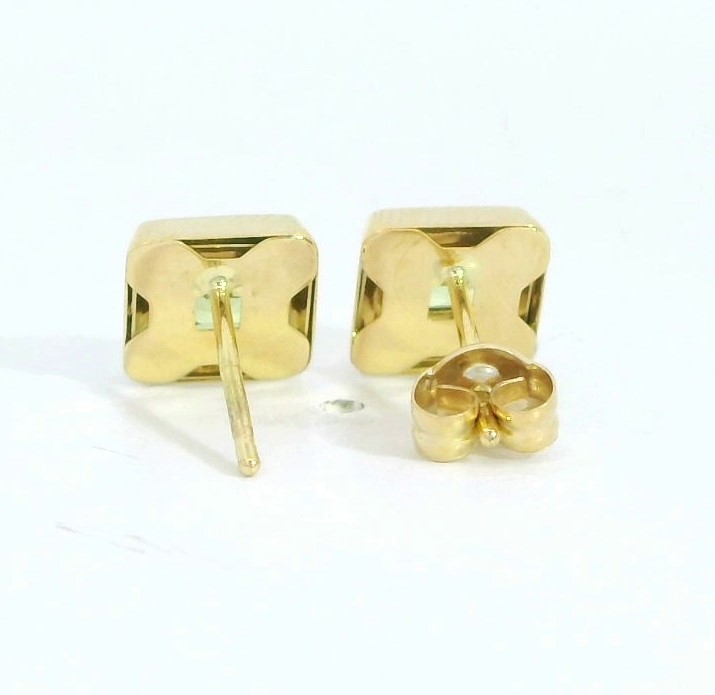 PENDIENTES CHATON DE 6x6 CON PIEDRA SEMI PRECIOSA DE 3MM.