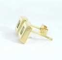 PENDIENTES CHATON DE 6x6 CON PIEDRA SEMI PRECIOSA DE 3MM.