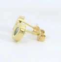 PENDIENTES CHATON OVAL 7x6MM PIEDRA SEMI PRECIOSA DE 4x3MM.