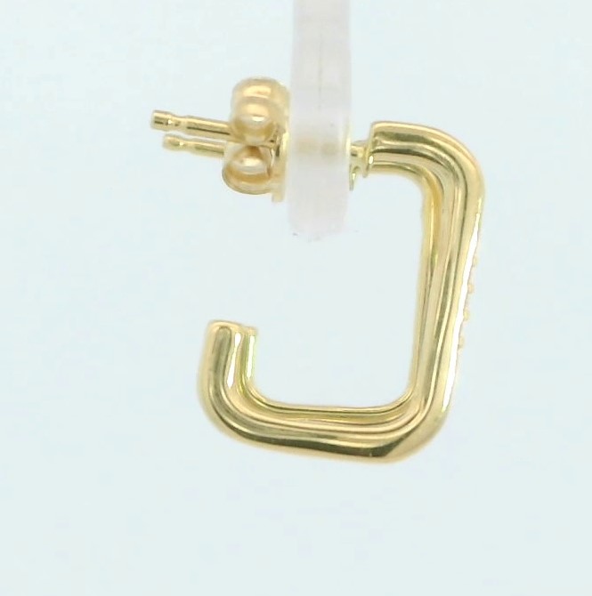 ARO ABIERTO CUADRADO13MM CON CIRCONITAS. PRESION