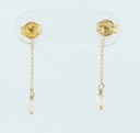 PENDIENTES CADENA CUBO PIEDRA LUNA SEMIPRECIOSA