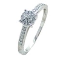 SORTIJA BRILLANTES PRINCESA 12/0.048 CT +19/0.076 CT  H-SI