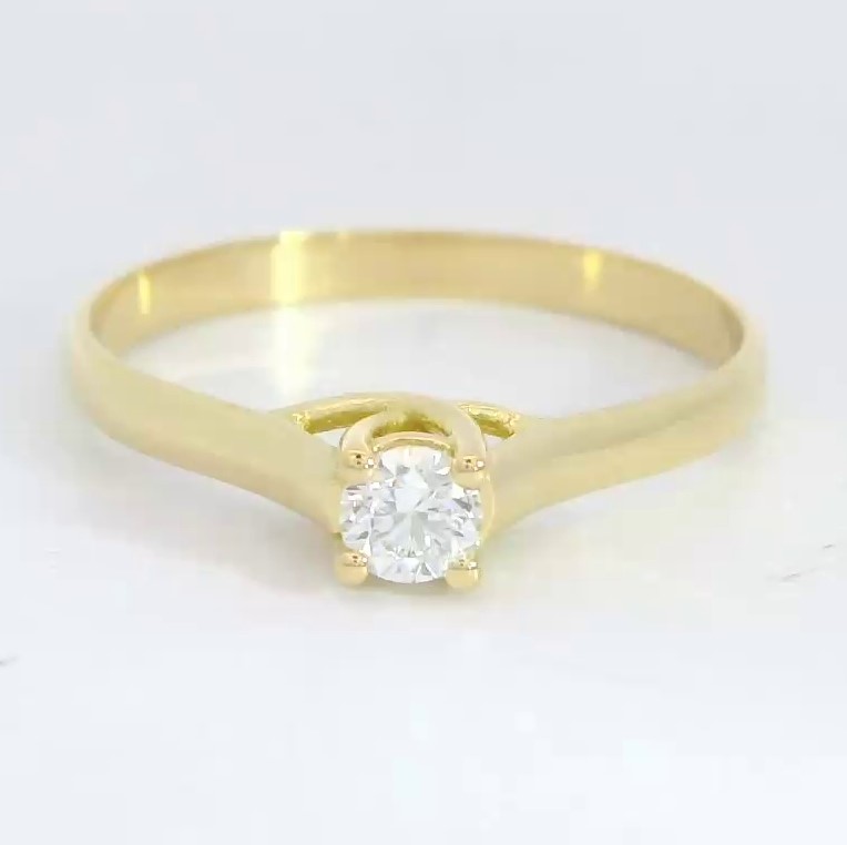 SOLITARIO BRILLANTE  3.50MM VS-H 0.17 CT ORO AMARILLO