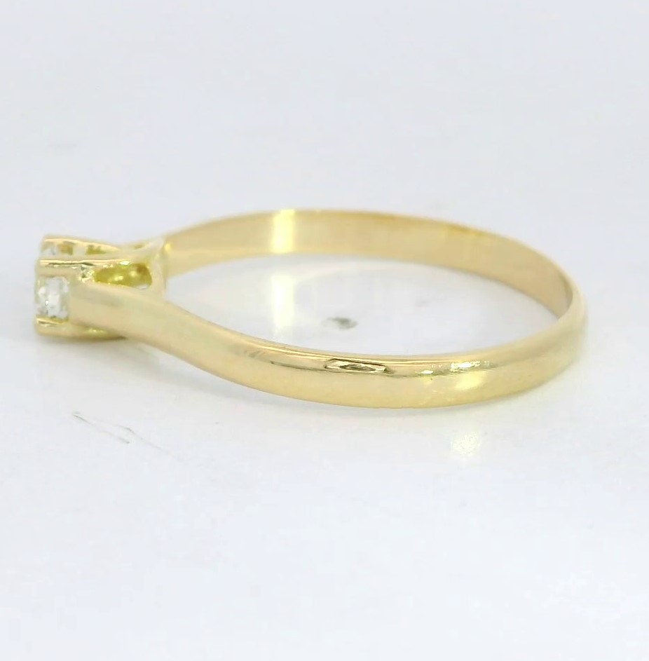 SOLITARIO BRILLANTE  3.50MM VS-H 0.17 CT ORO AMARILLO