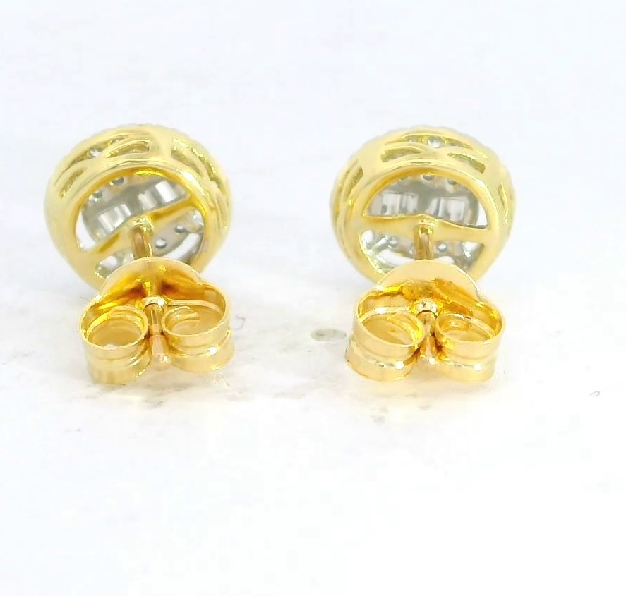 PENDIENTES BRILLANTES Di 8BG 0.08 DI 44 SC RD SI 0.172 4 RD 0.033 CT.0.31CT TW