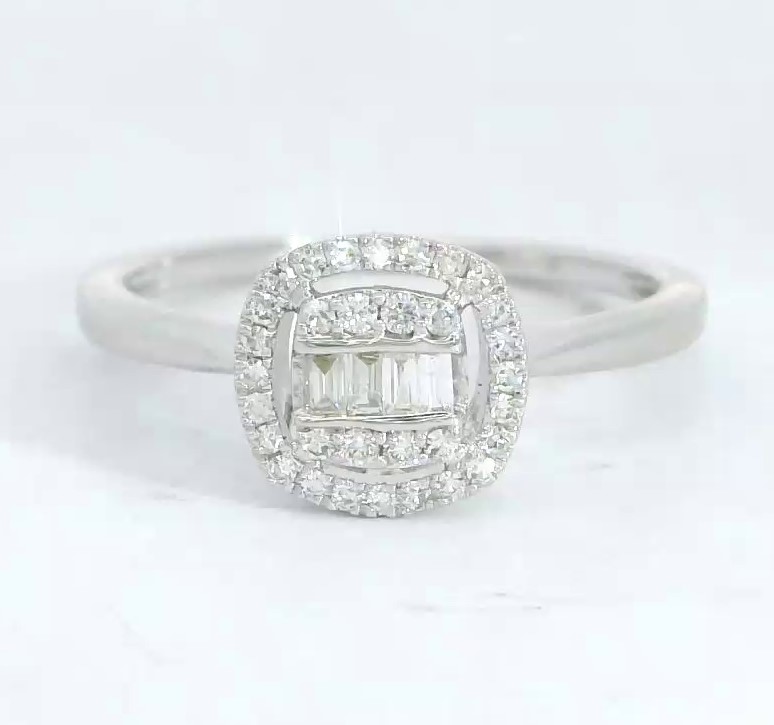 SORTIJA BRILLANTES DI 4 GB SI H 0.04 DI 28 SC SI H 0.086 4 RD 0.034 CT.0.16 CT TW