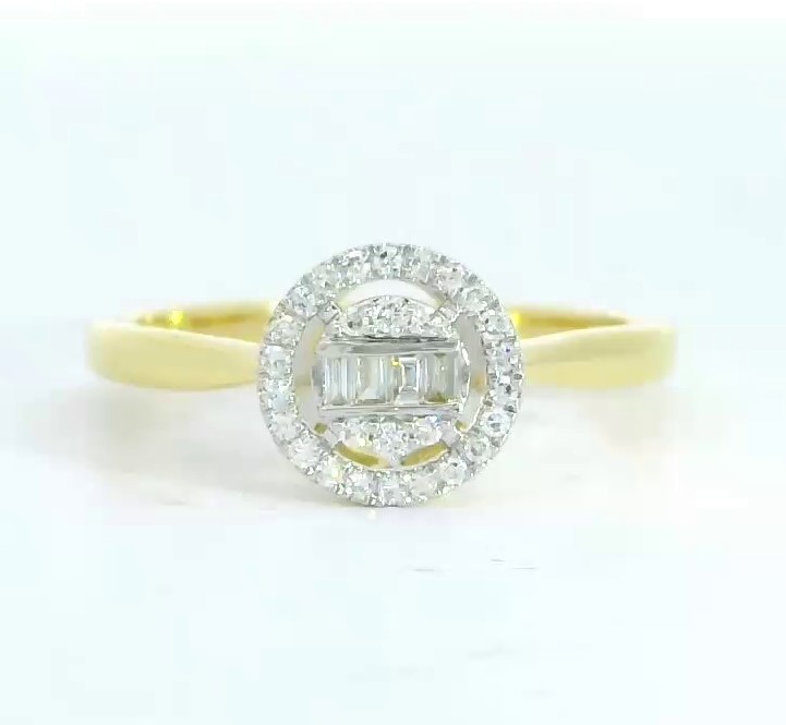 SORTIJA BRILLANTES DI 4 GB SI H 0.04 DI 2 RD SI H 0.016 26 SC 0.10 CT.0.16 CT TW
