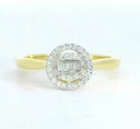 SORTIJA BRILLANTES DI 4 GB SI H 0.04 DI 2 RD SI H 0.016 26 SC 0.10 CT.0.16 CT TW