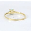 SOLITARIO GARRA PIEDRA TOPACIO AZUL NATURAL SEMI PRECIOSA5MM Y TOPACIOS  EN BRAZO