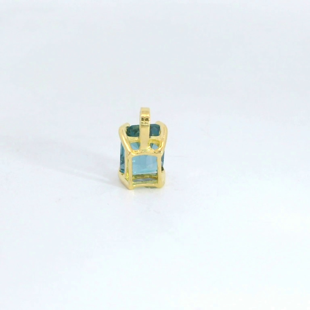 COLGANTE TOPACIO  LONDON BLUE 7x5MM.