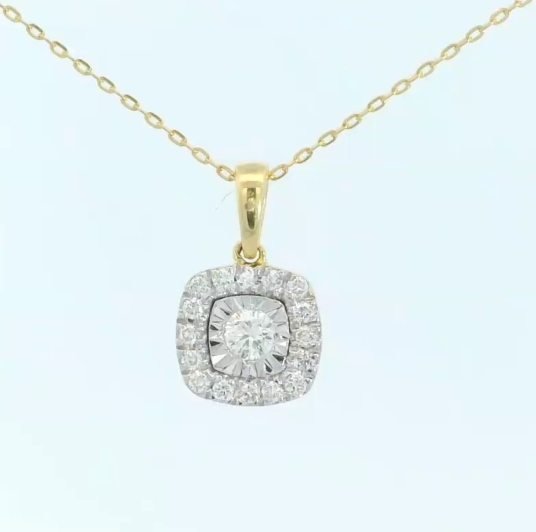 COLGANTE CUADRADO BRILLANTES1RD 0.05 1RD 0.05.0.10 CT TW