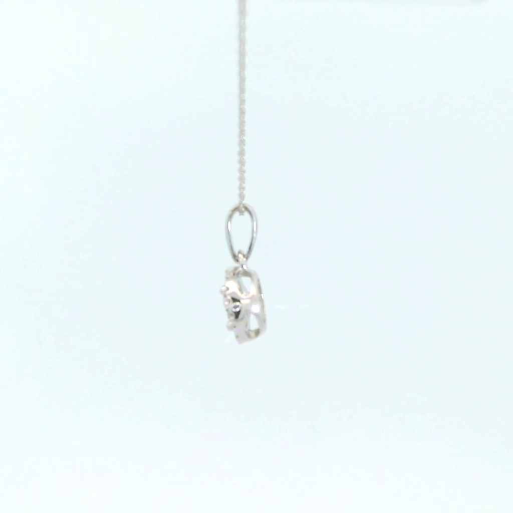 COLGANTE REDONDO 6x6MM 1 BRILLANTE DE  0.10 CT Y 9 DE 0.05 CT.0.15 CT TW
