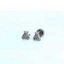 PENDIENTES OSITO PIEDRAS 5MM.ORO BLANCO.