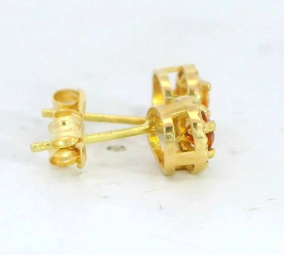 PENDIENTE CUAJO 5MM.CITRINO DE 3MM Y CIRCONITAS.