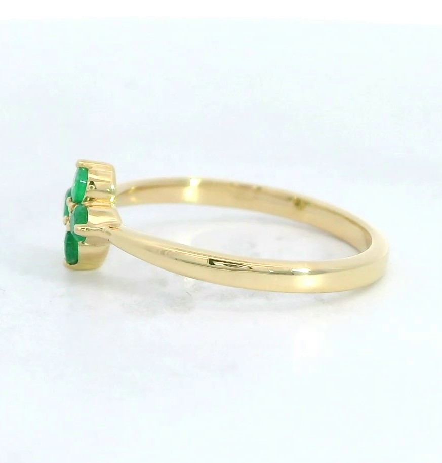 SORTIJA  BRILLANTES DI 1RD 0.01 CT 4 ESMERALDA 0.038 CT TW TW