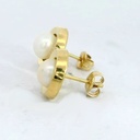 PENDIENTE ORLA LISA PERLA 6-6.5MM PRESION