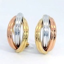 PENDIENTES BANDAS TRICOLOR .18x9MM.OMEGA