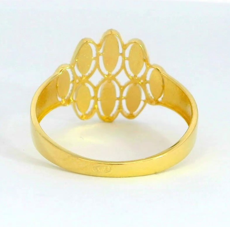 SORTIJA MOTIVOS OVALES BICOLOR