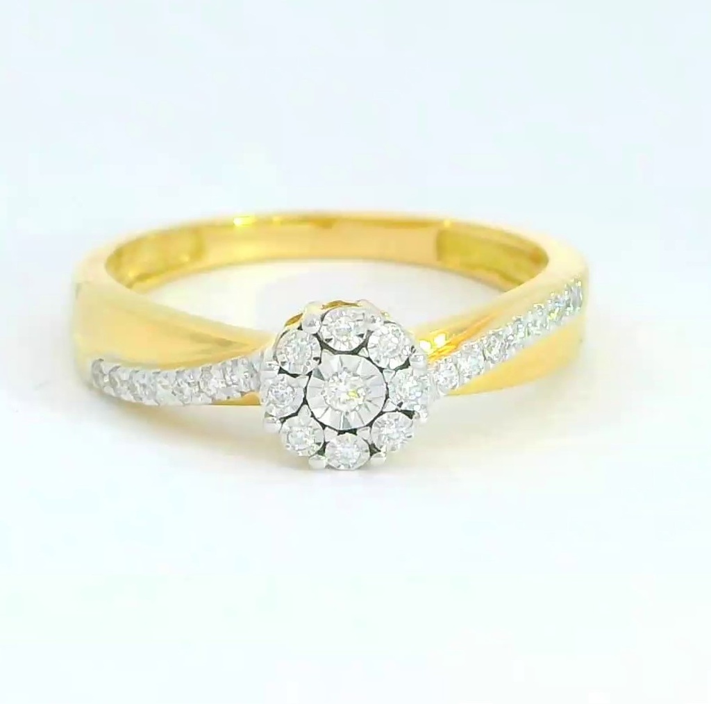 SORTIJA  BRILLANTES DI 8RD 0.03 CT 12 PE RD SI H 0.01 14RD SI H 0.07 CT.0.11 CT TW