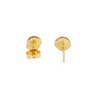 PENDIENTES  CIRCONITA REDONDA CHAMPAGNE 5MM PRESION