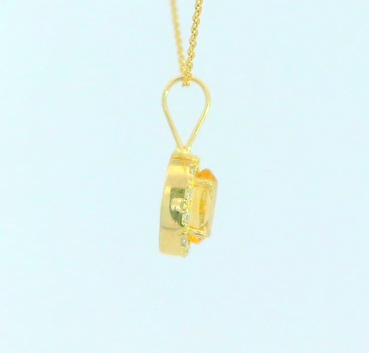 COLGANTE CITRINO SEMIPRECIOSO OVAL DE 5x3MM