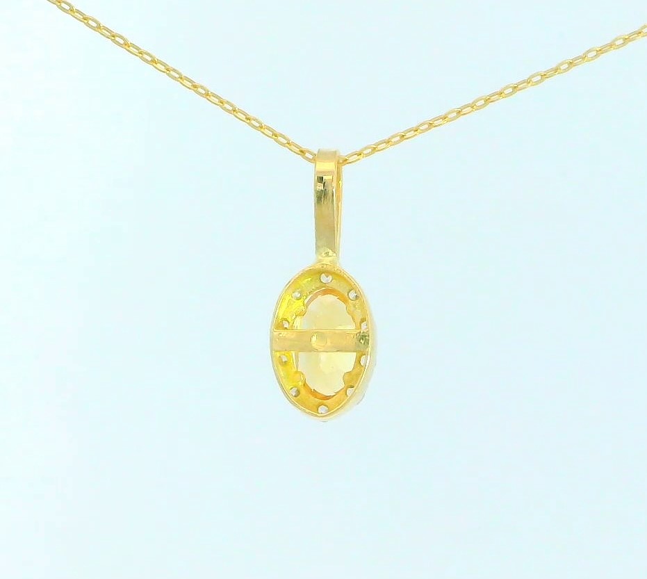 COLGANTE CITRINO SEMIPRECIOSO OVAL DE 5x3MM