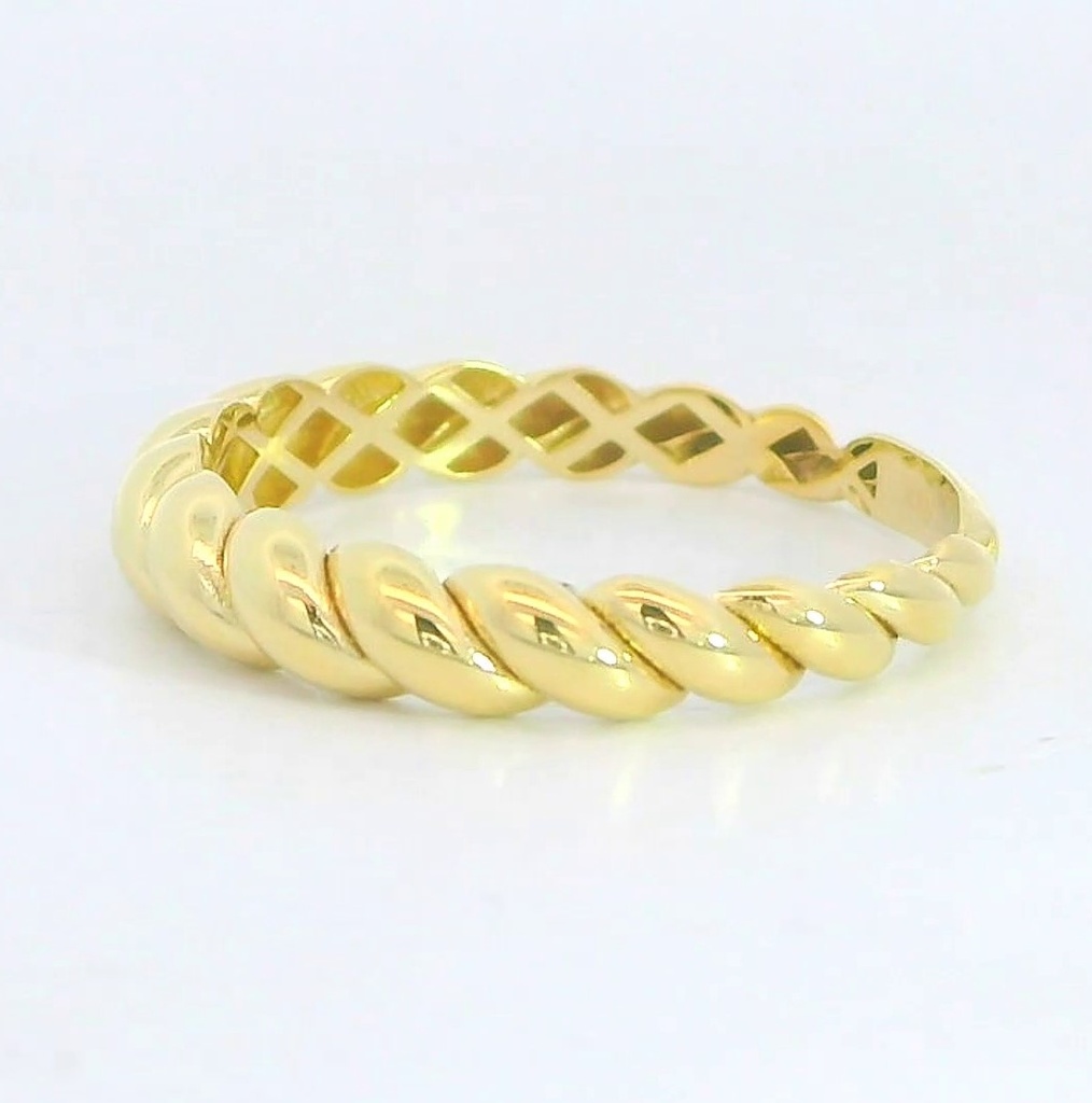 SORTIJA TRENZADA.9 KILATES