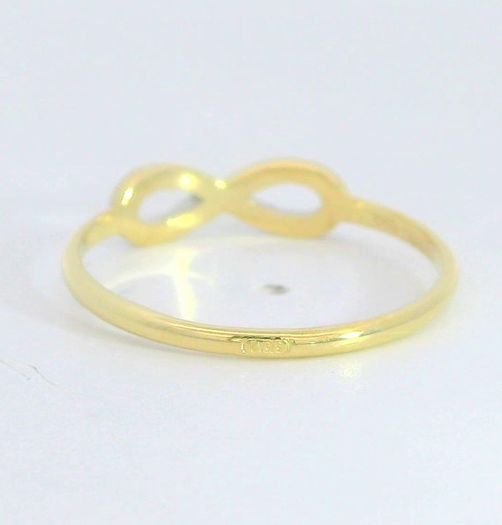 SORTIJA BICOLOR INFINITO SATINADO.9 KILATES