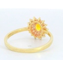 SORTIJA CIRCONITA OVAL COLOR CITRINO 5x4MM.9KILATES