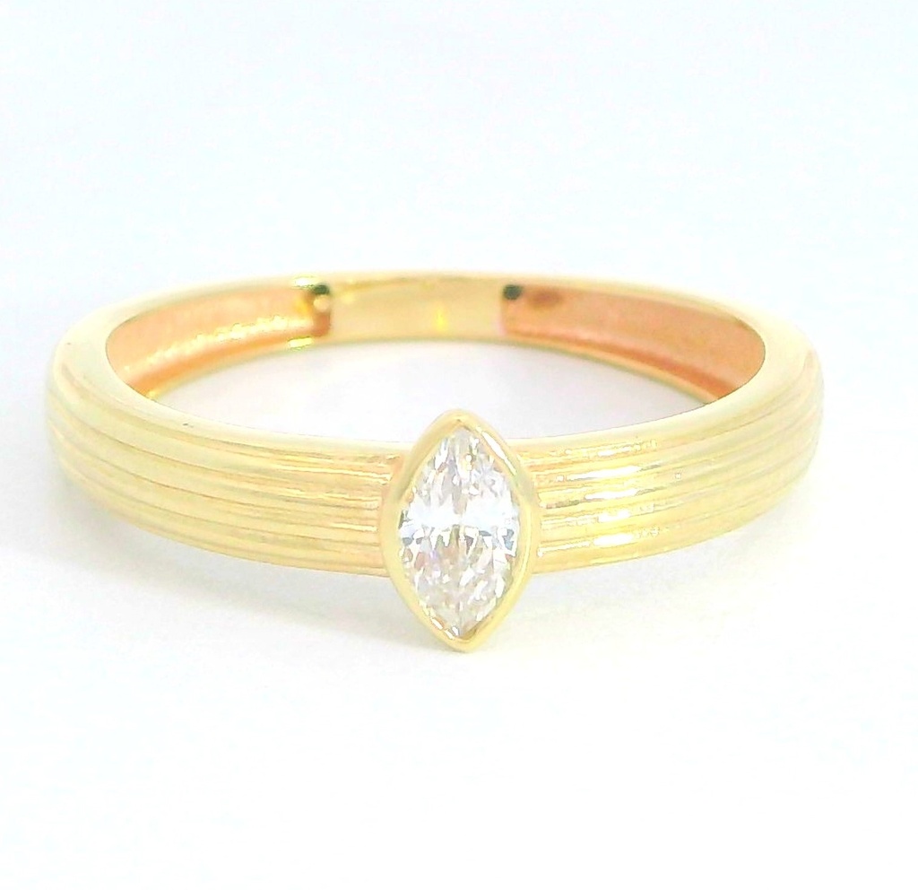 SORTIJA LANZADERA CIRCONITA 5x3MM . 9KILATES