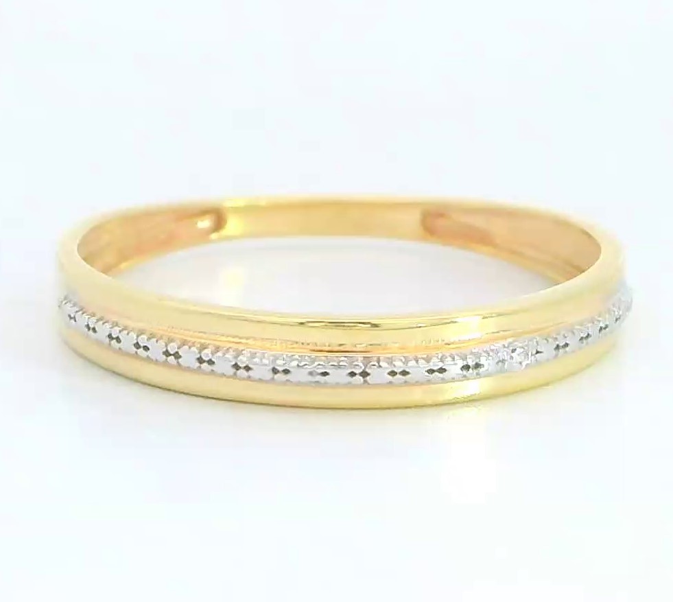 SORTIJA  BICOLOR  MEDIA ALIANZA.9KILATES