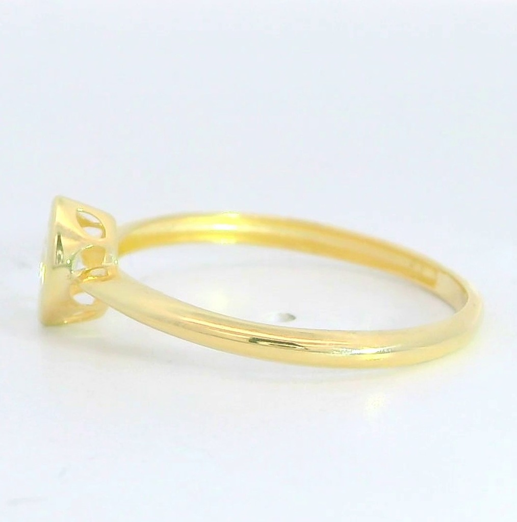 SORTIJA LANZADERA CIRCONITA 6MM.9 KILATES