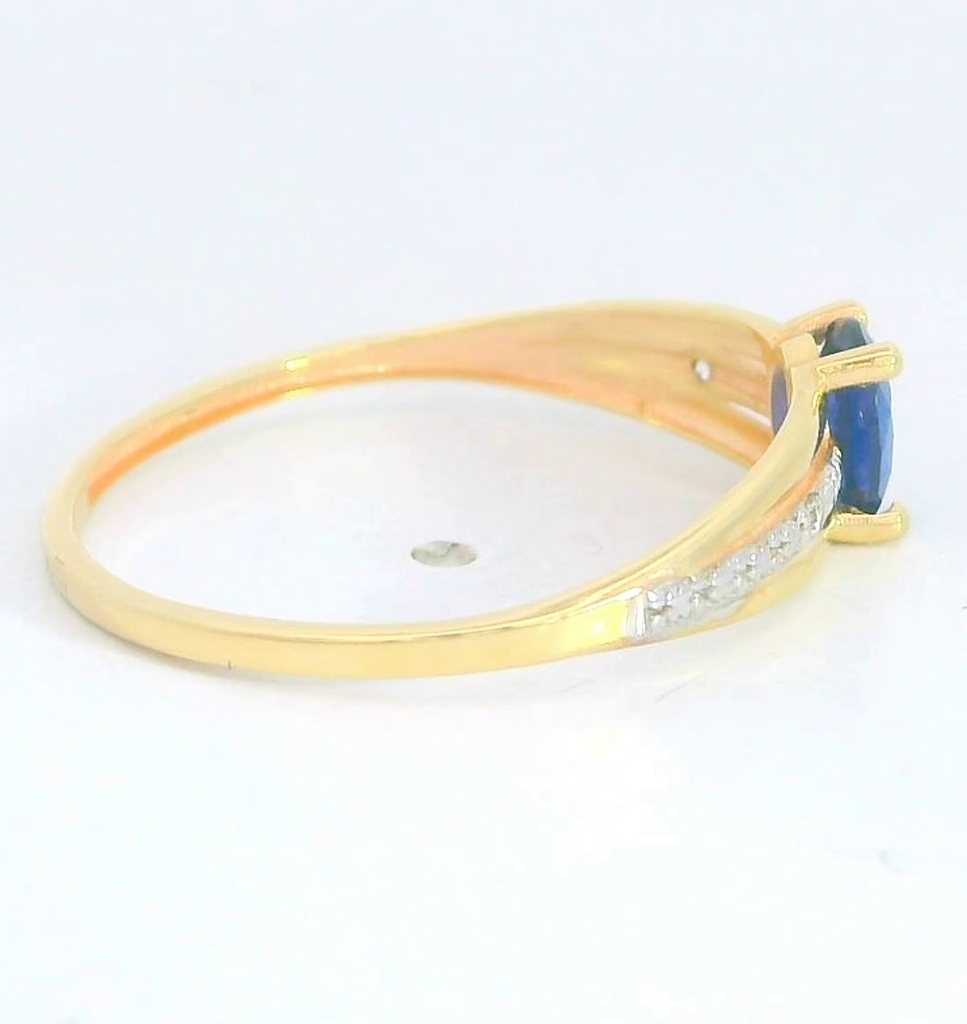 SORTIJA NANO ZAFIRO 5x4MM. 9KILATES