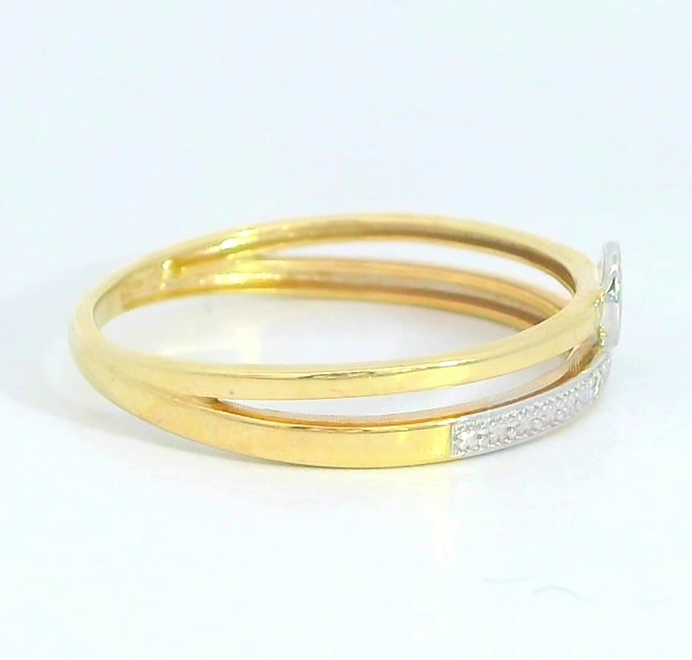 SORTIJA  BICOLOR  CIRCONITAS.9KILATES