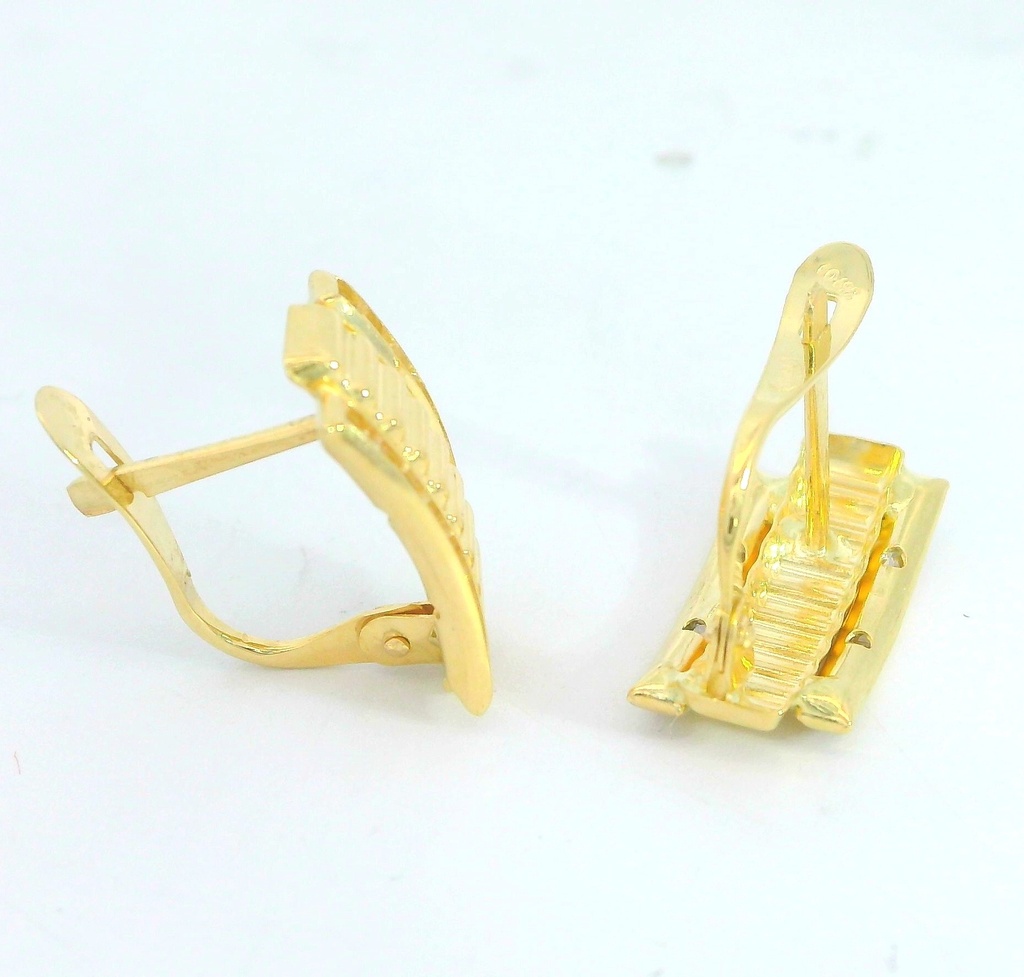 PENDIENTES BANDA CON CIRCONITAS .CATALAN.13x8MM