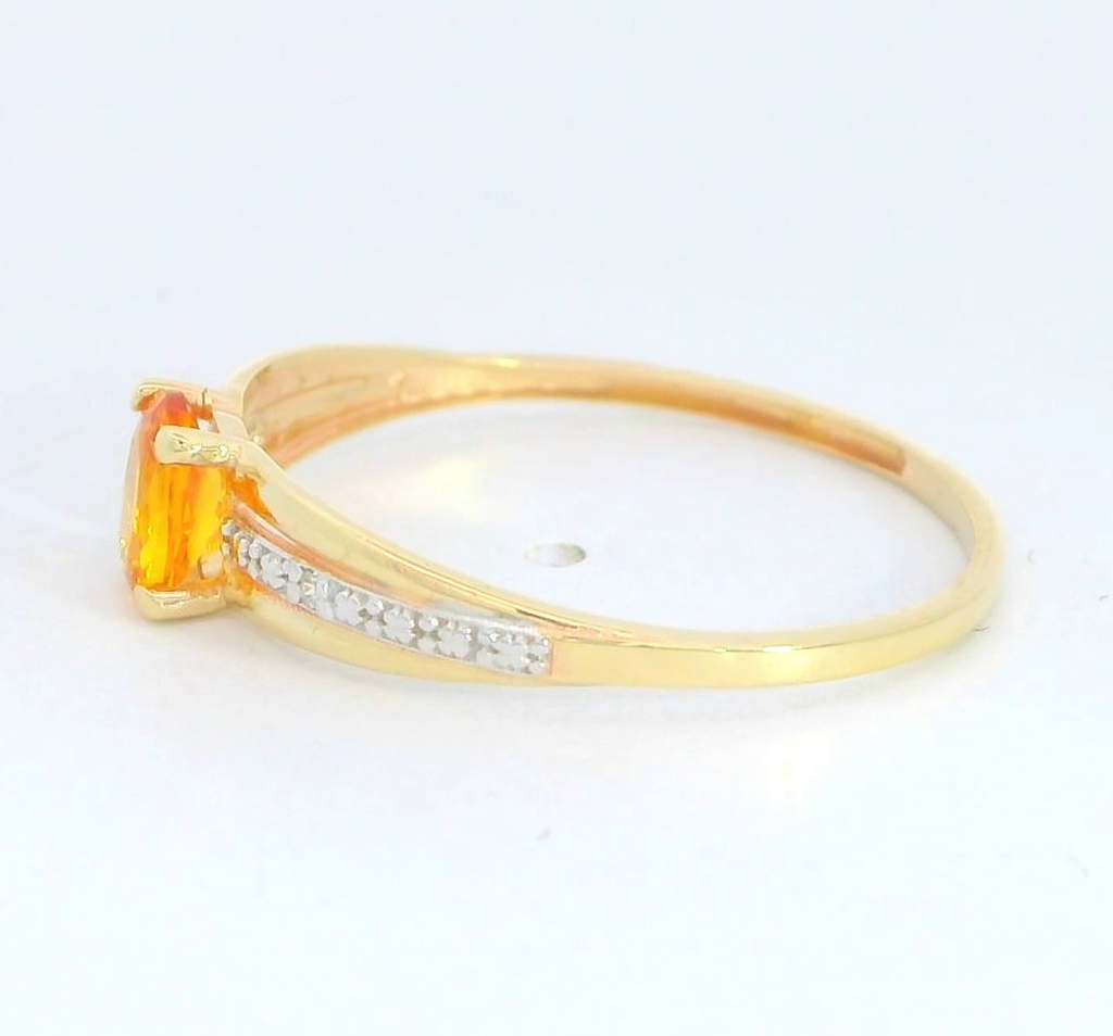 SORTIJA NANO CITRINO 5x4MM. 9KILATES